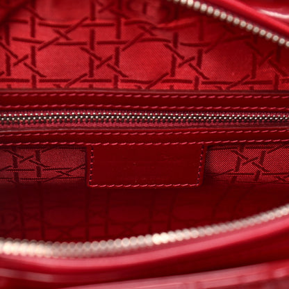 Christian Dior Patent Cannage Large Lady Dior Red 6 of 8