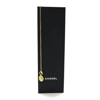 Chanel Logo Cut Out Chain Choker Necklace Gold 5 of 5
