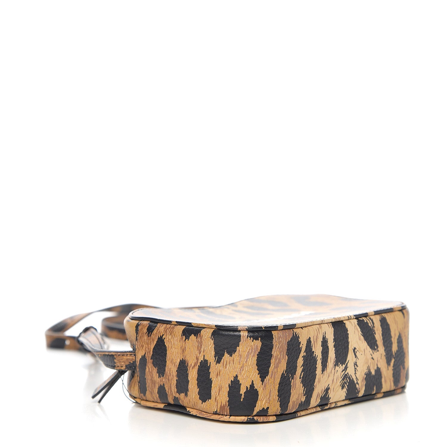 Balenciaga Calfskin Printed Leopard XS Everyday Camera Bag Beige White 3 of 8
