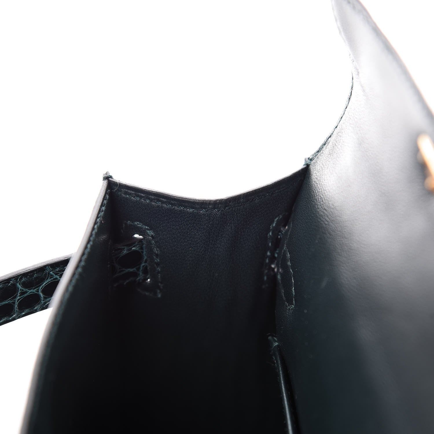 Hermes Shiny Alligator Mini Kelly Sellier 20 Vert Cypress 18 of 30