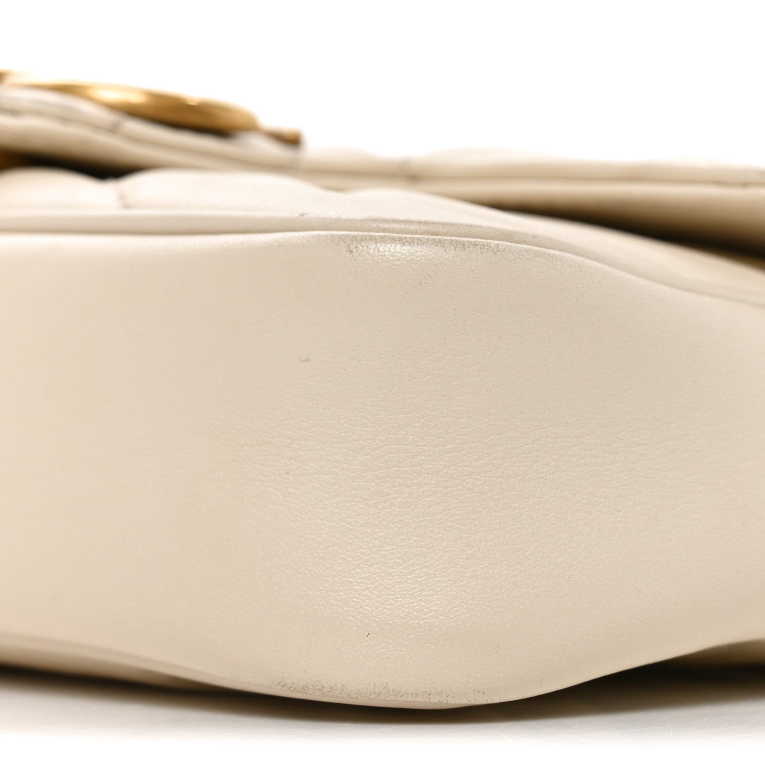 Gucci Calfskin Matelasse Super Mini GG Marmont Shoulder Bag White 10 of 10