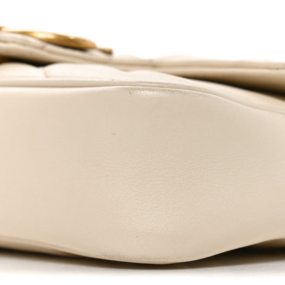 Gucci Calfskin Matelasse Super Mini GG Marmont Shoulder Bag White 10 of 10