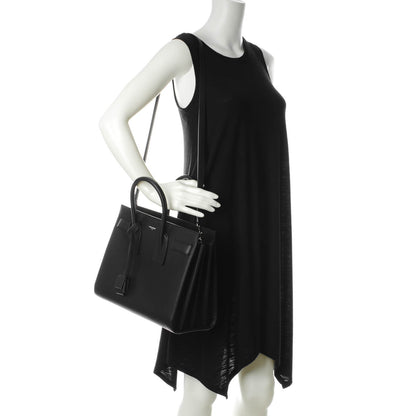 Saint Laurent Grained Calfskin Small Sac De Jour Black 2 of 7