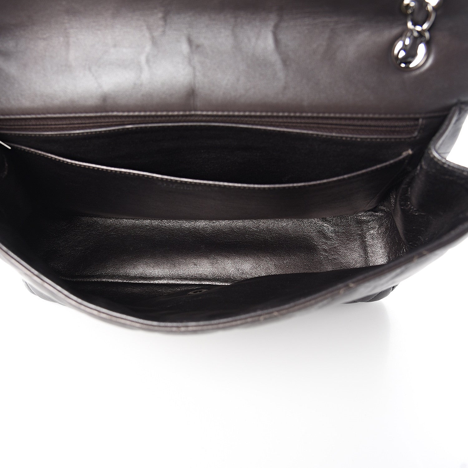 Chanel Metallic Lambskin Quilted Maxi Single Flap Grey 4 of 9