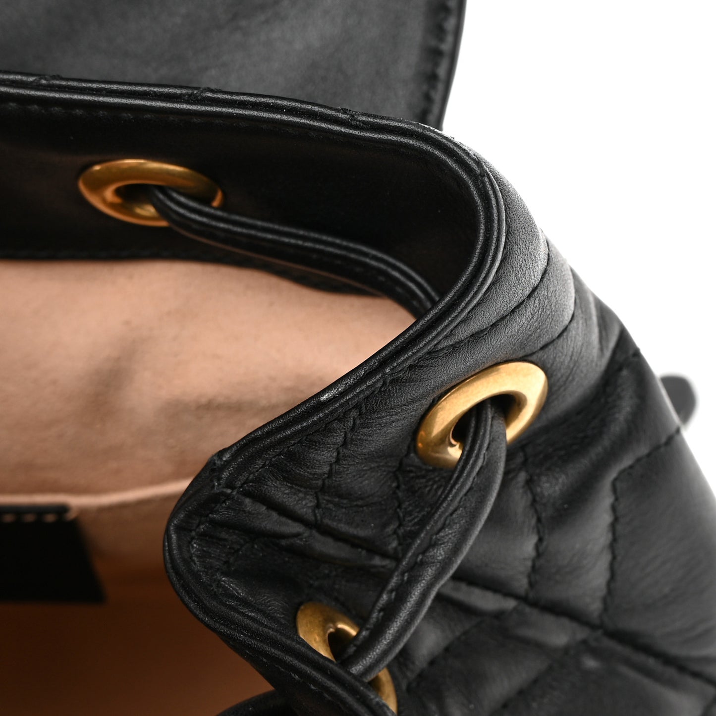 Calfskin Matelasse GG Marmont Flap Backpack Black
