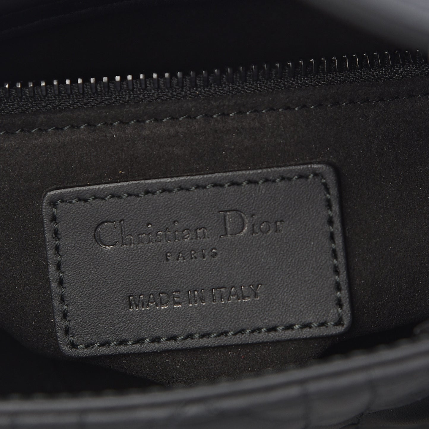 Ultra Matte Calfskin Cannage Mini Lady Dior Black