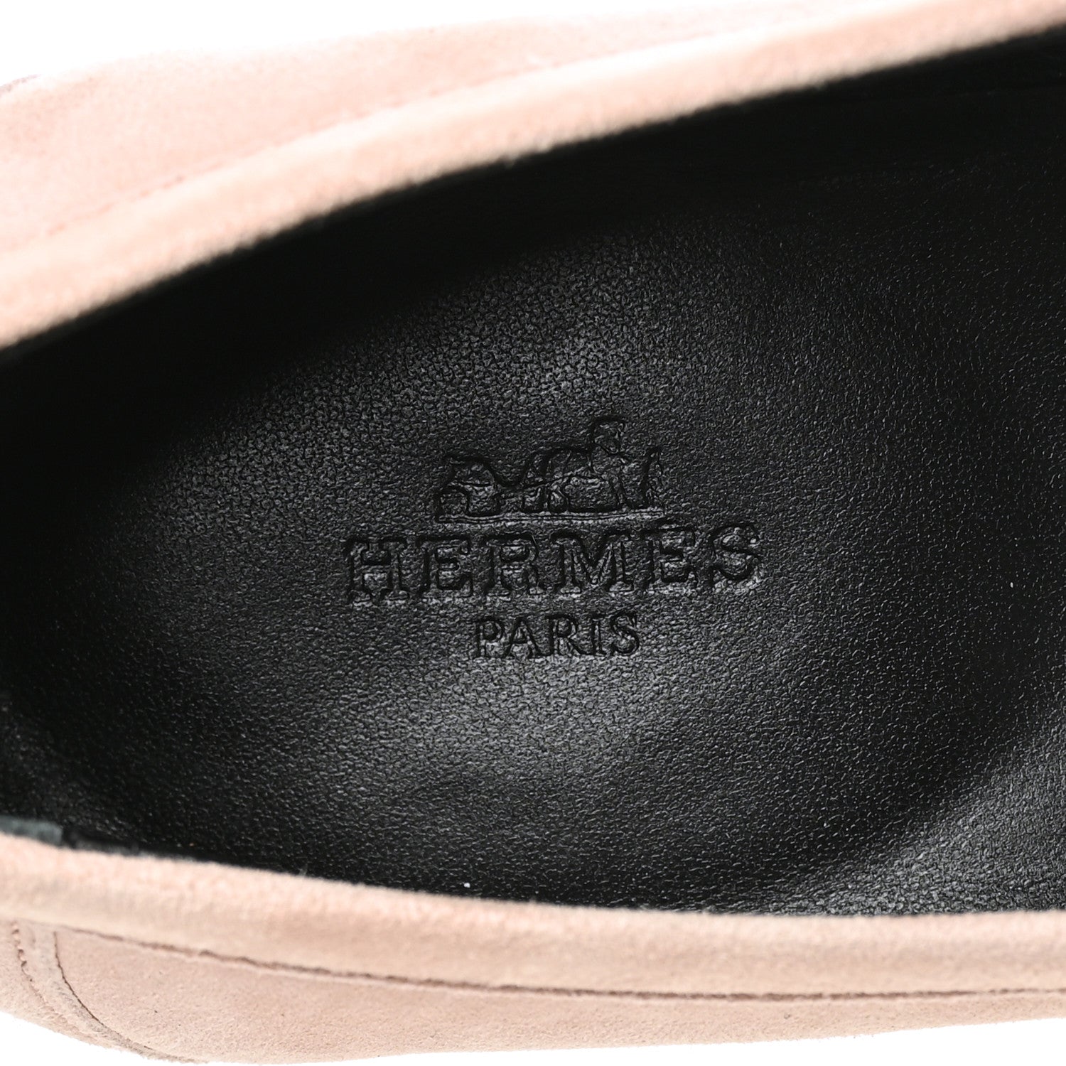 Hermes Suede Goatskin Womens Destin Loafer 37.5 Rose Opaline 7 of 10