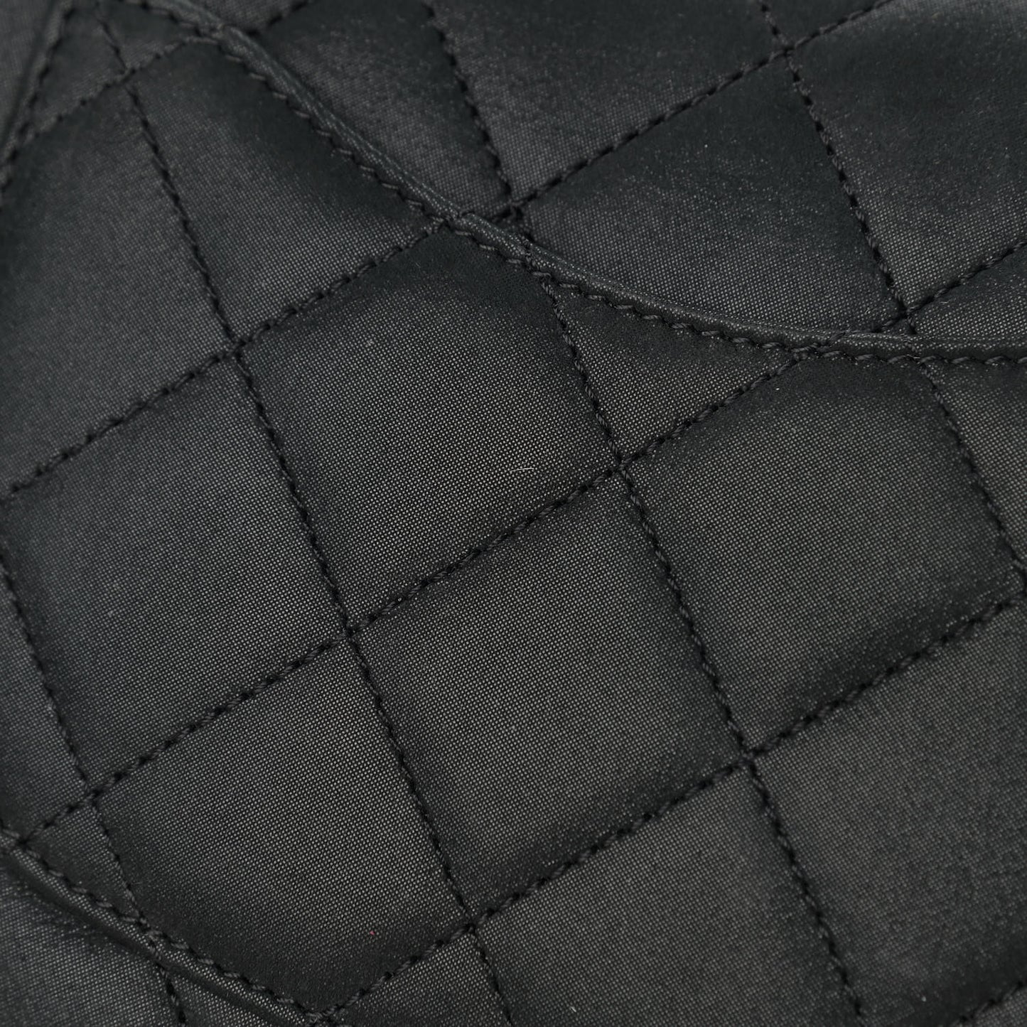 Iridescent Calfskin Small Happy Stitch Flap Black