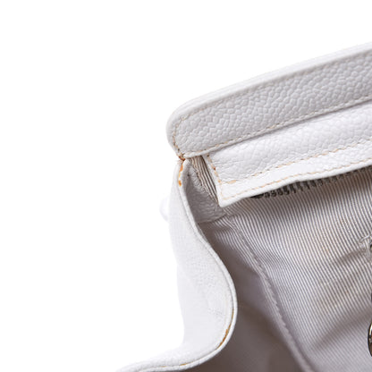 Chanel Caviar Logo Shoulder Bag White 15 of 16