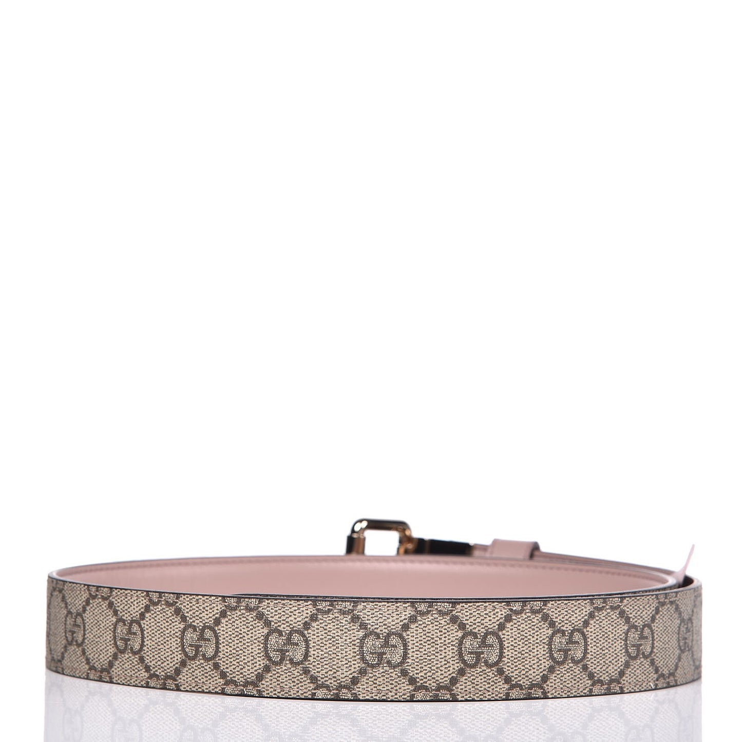 Selleria Calfskin GG Supreme Monogram Reversible 30mm Belt 85 34 Dark Cipria Beige Ebony