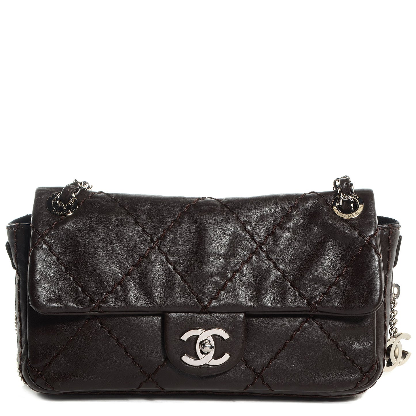 Calfskin Expandable Flap Brown
