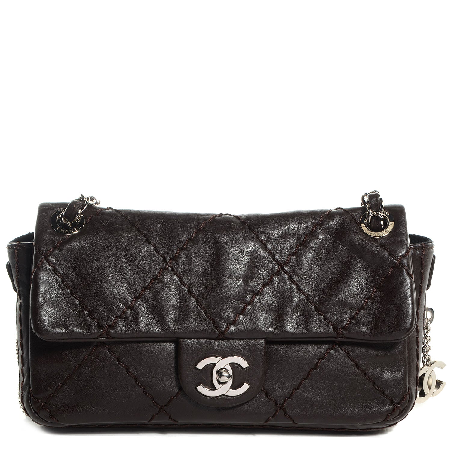 Chanel Calfskin Expandable Flap Brown 1 of 9