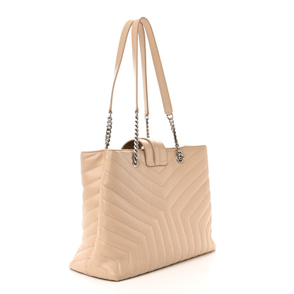 Saint Laurent Calfskin Y Quilted Monogram Large Loulou Shopper Nude Powder 3 of 10
