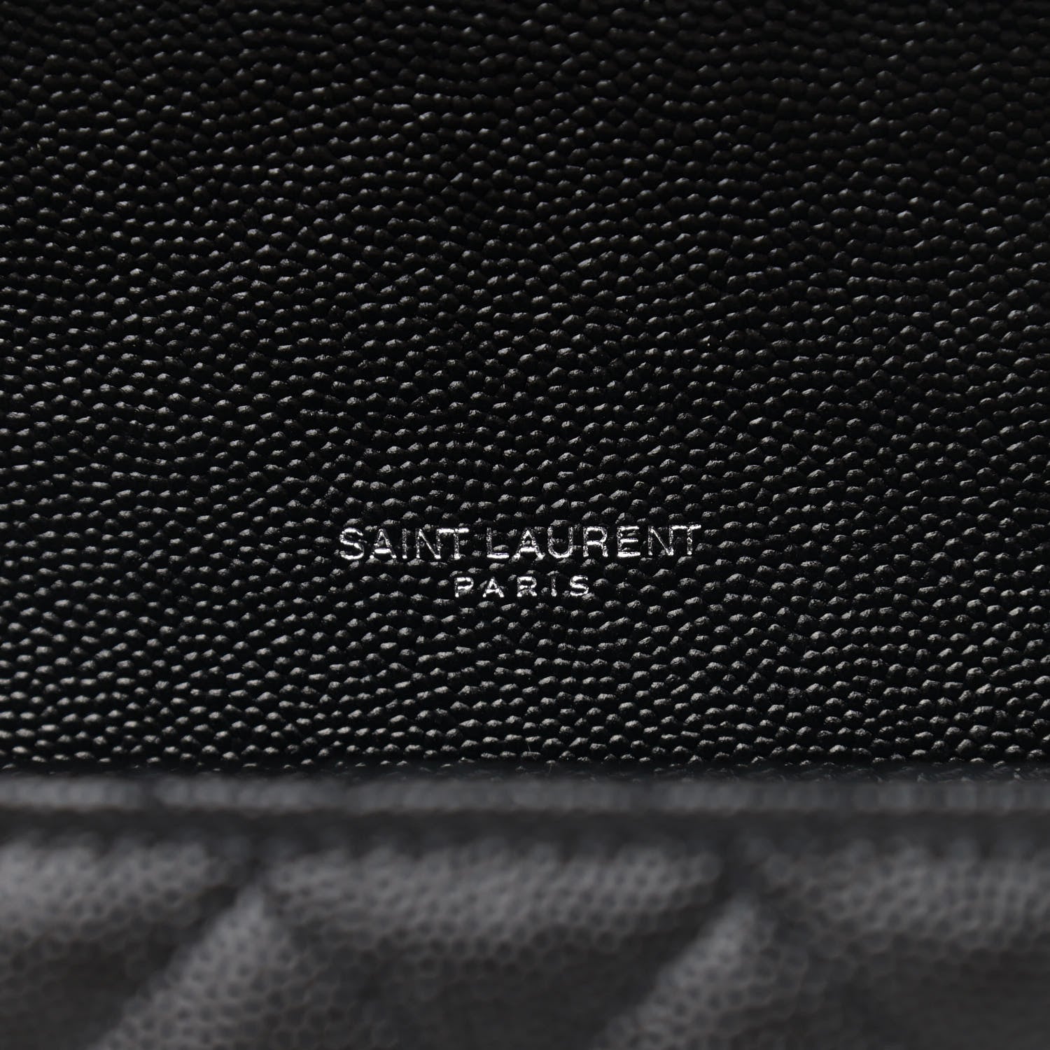 Saint Laurent Grain De Poudre Textured Mixed Matelasse Triquilt Medium Monogram Satchel Black 7 of 9