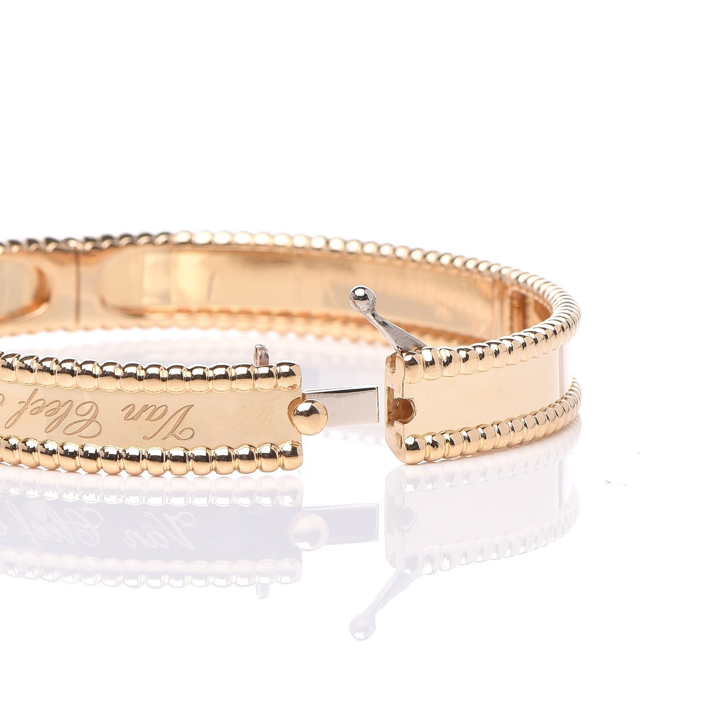 18K Yellow Gold Perlee Signature Bangle Bracelet S