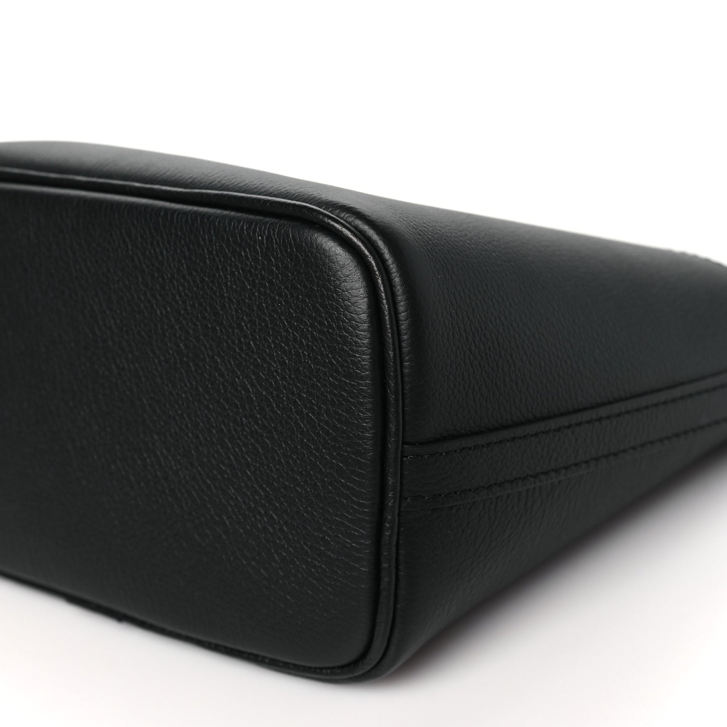 Calfskin Lock and Walk Bucket Black