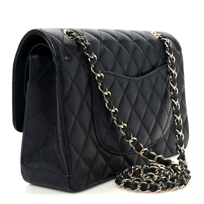 Chanel Caviar Quilted Medium Double Flap Navy 3 of 12