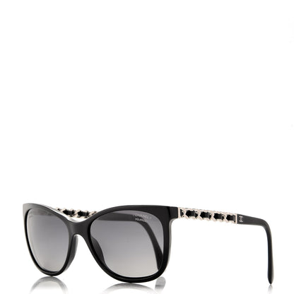 Chanel Cat Eye Chain Polarized Sunglasses 5260-Q Black 1 of 9