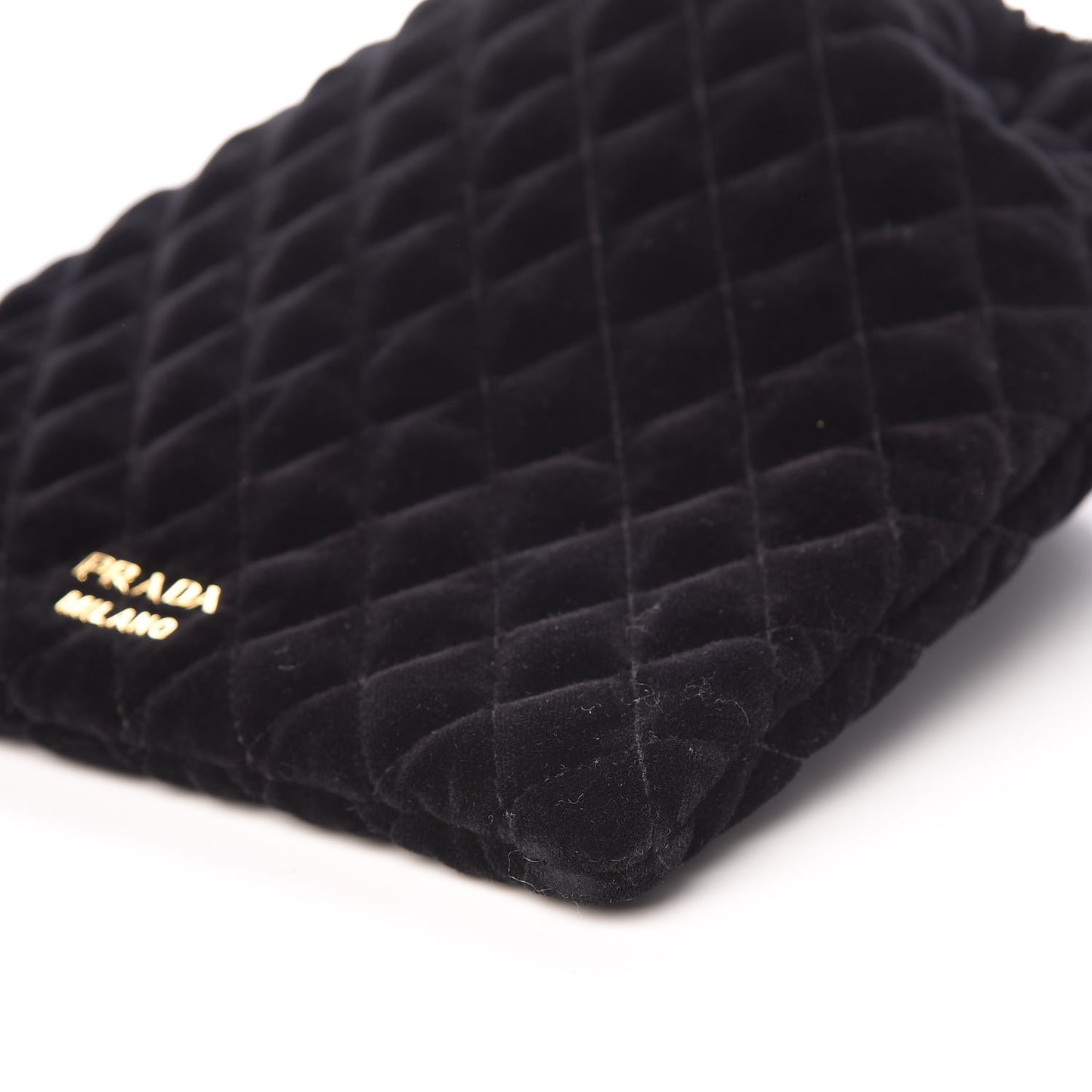 Velluto Impuntu Draw String Pouch Black