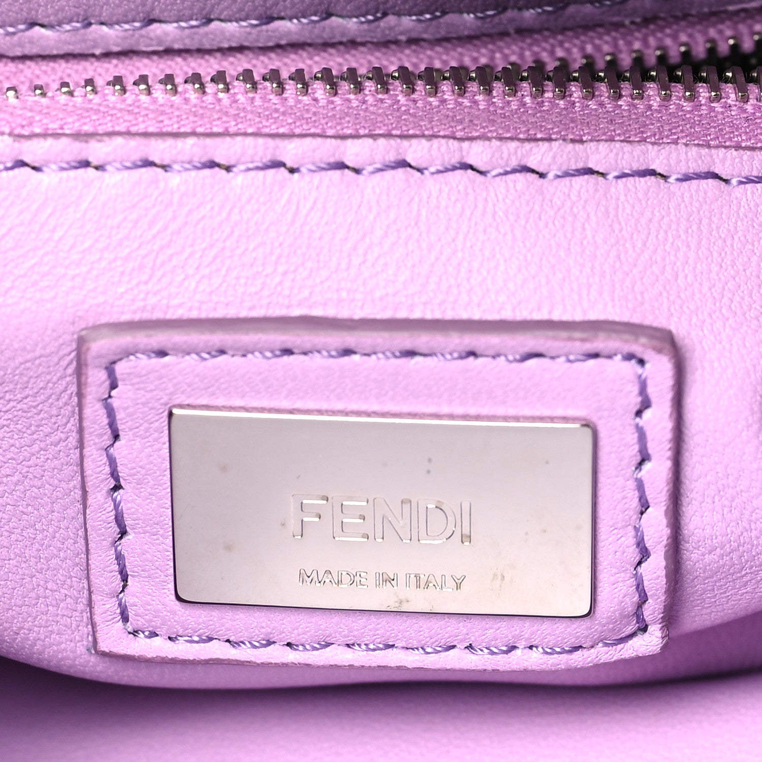 Fendi Mink Fur Shiny Nappa Chess Print Micro Peekaboo Iconic Satchel Lavanda Multicolor 6 of 9