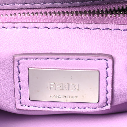 Fendi Mink Fur Shiny Nappa Chess Print Micro Peekaboo Iconic Satchel Lavanda Multicolor 6 of 9