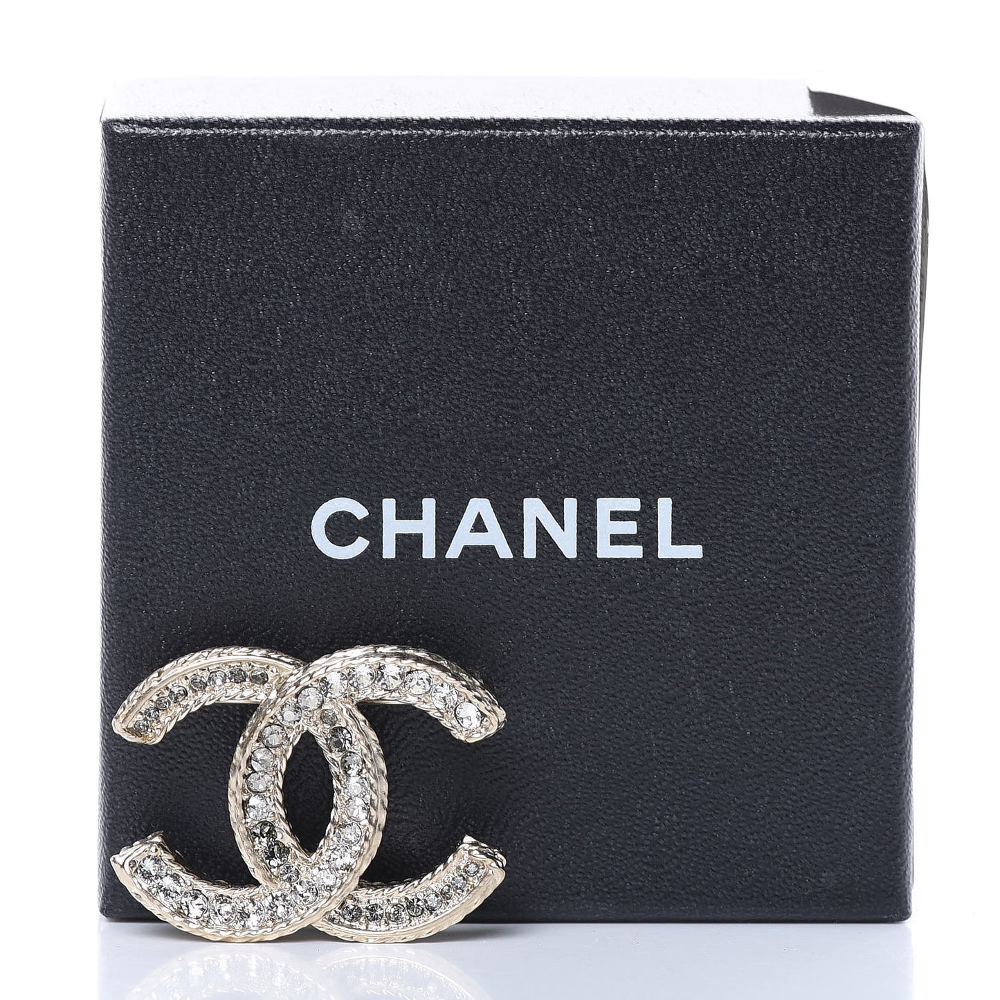 Crystal CC Brooch Gold