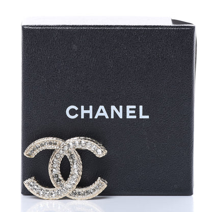 Chanel Crystal CC Brooch Gold 5 of 5