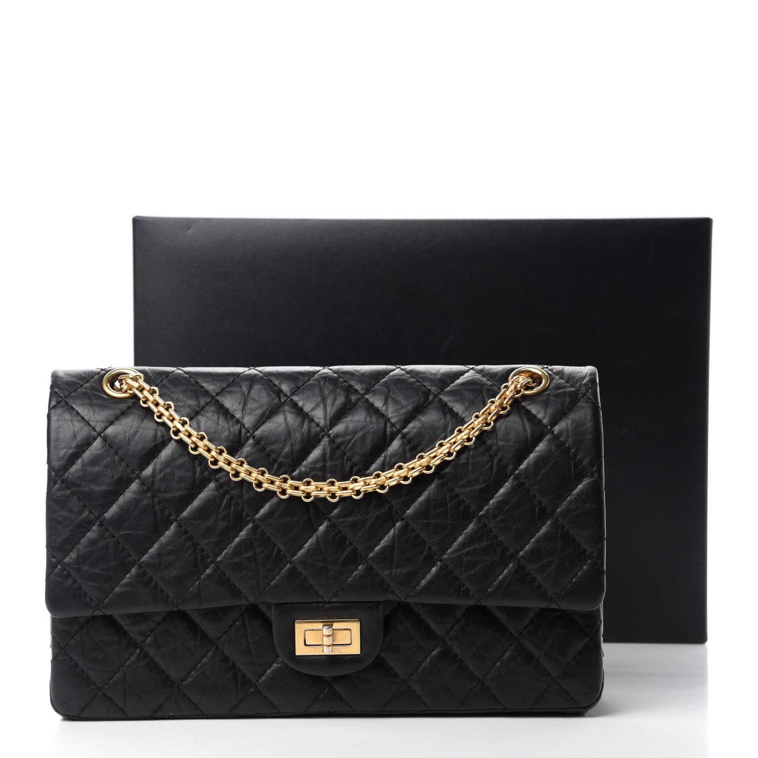 Chanel Aged Calfskin Quilted 2.55 Reissue 226 Flap Black 12 of 12