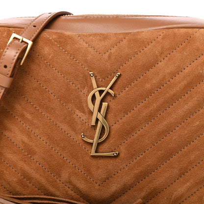 Saint Laurent Suede Matelasse Monogram Lou Camera Bag Cinnamon 10 of 10