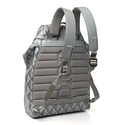 Christian Dior Coated Canvas CD Diamond Flap Backpack Gray 3 of 11
