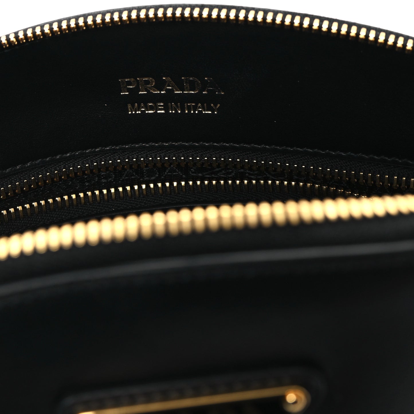 City Calf Small Triangle Shoulder Bag Black