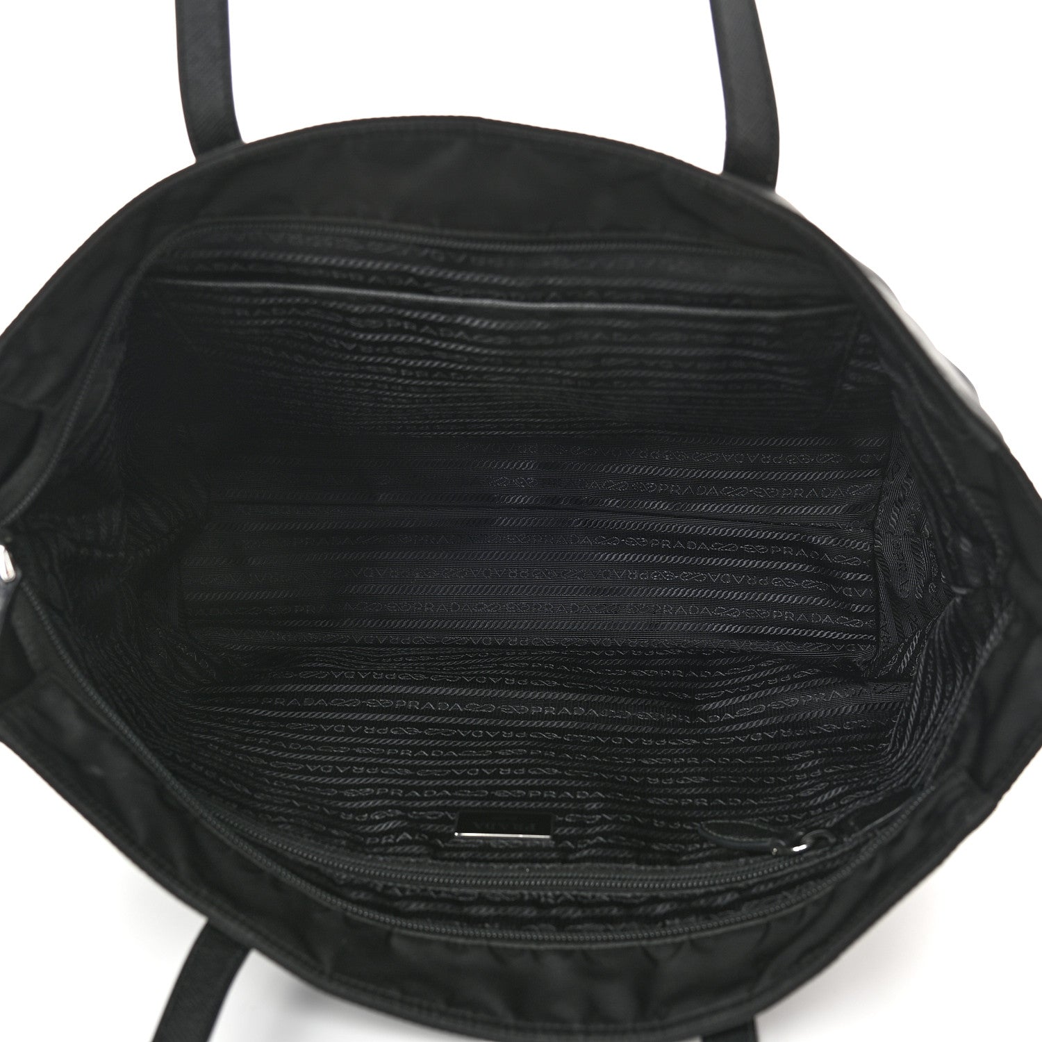 Prada Tessuto Nylon Saffiano Tote Black 4 of 7