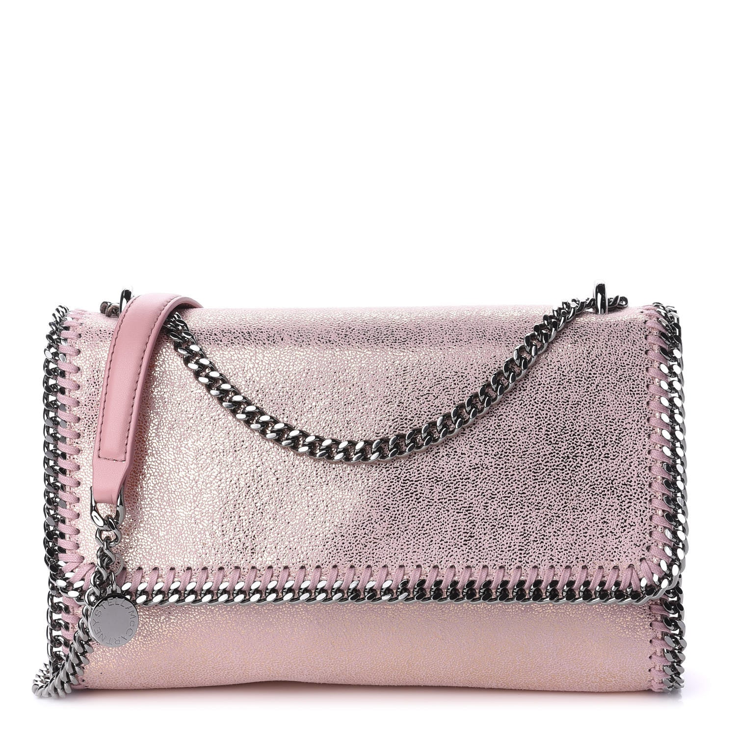 Stella McCartney Metallic Shaggy Deer Falabella Messenger Pink 1 of 10