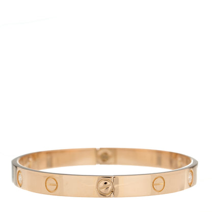 Cartier 18K Pink Gold 4 Diamond LOVE Bracelet 18 11 of 13