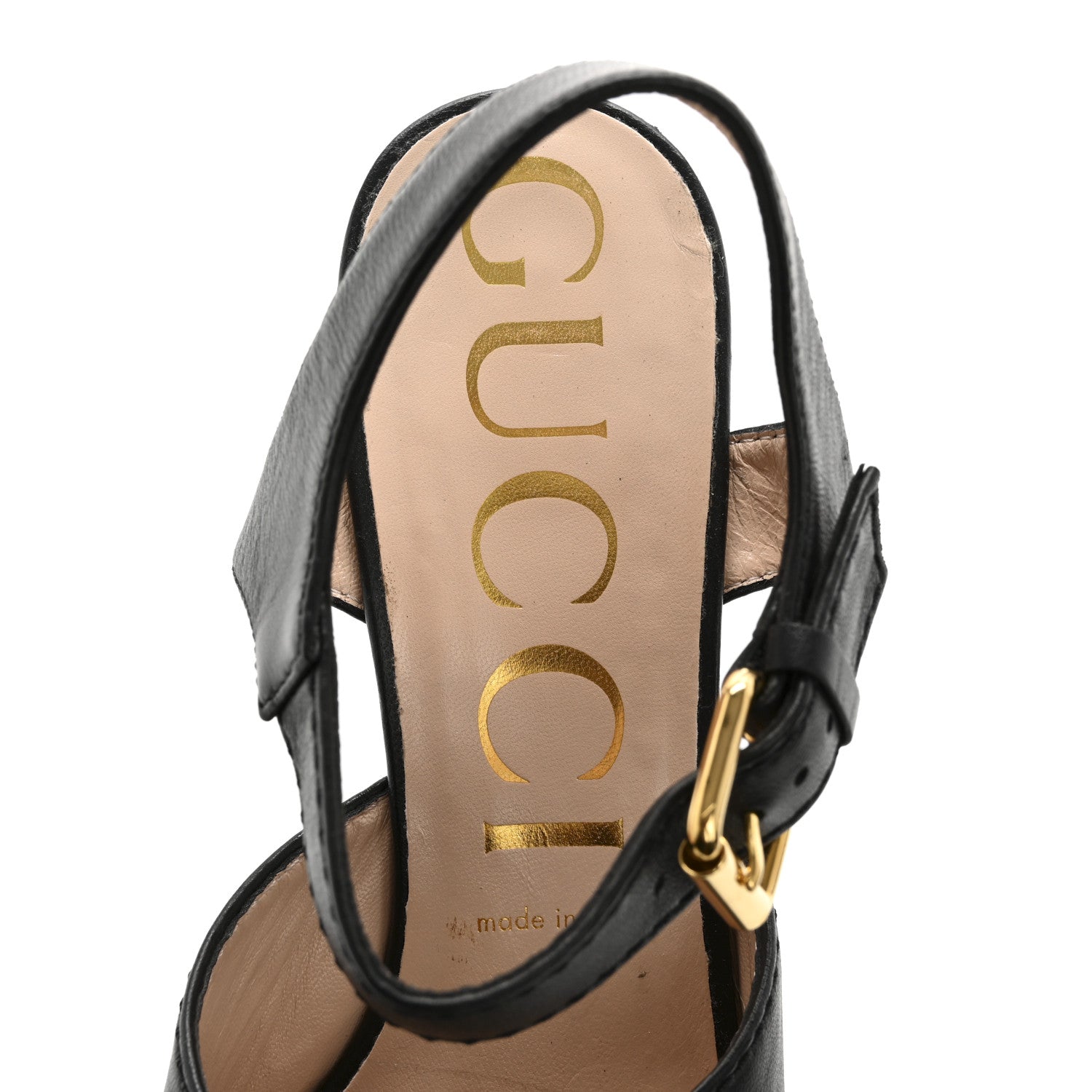 Gucci Nappa Charlotte Horsebit 40/135mm Platform Sandals 40 Black 7 of 10