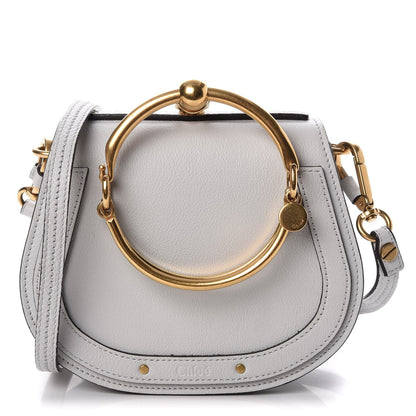 Chloe Calfskin Suede Small Nile Bracelet Bag Airy Grey 1 of 9