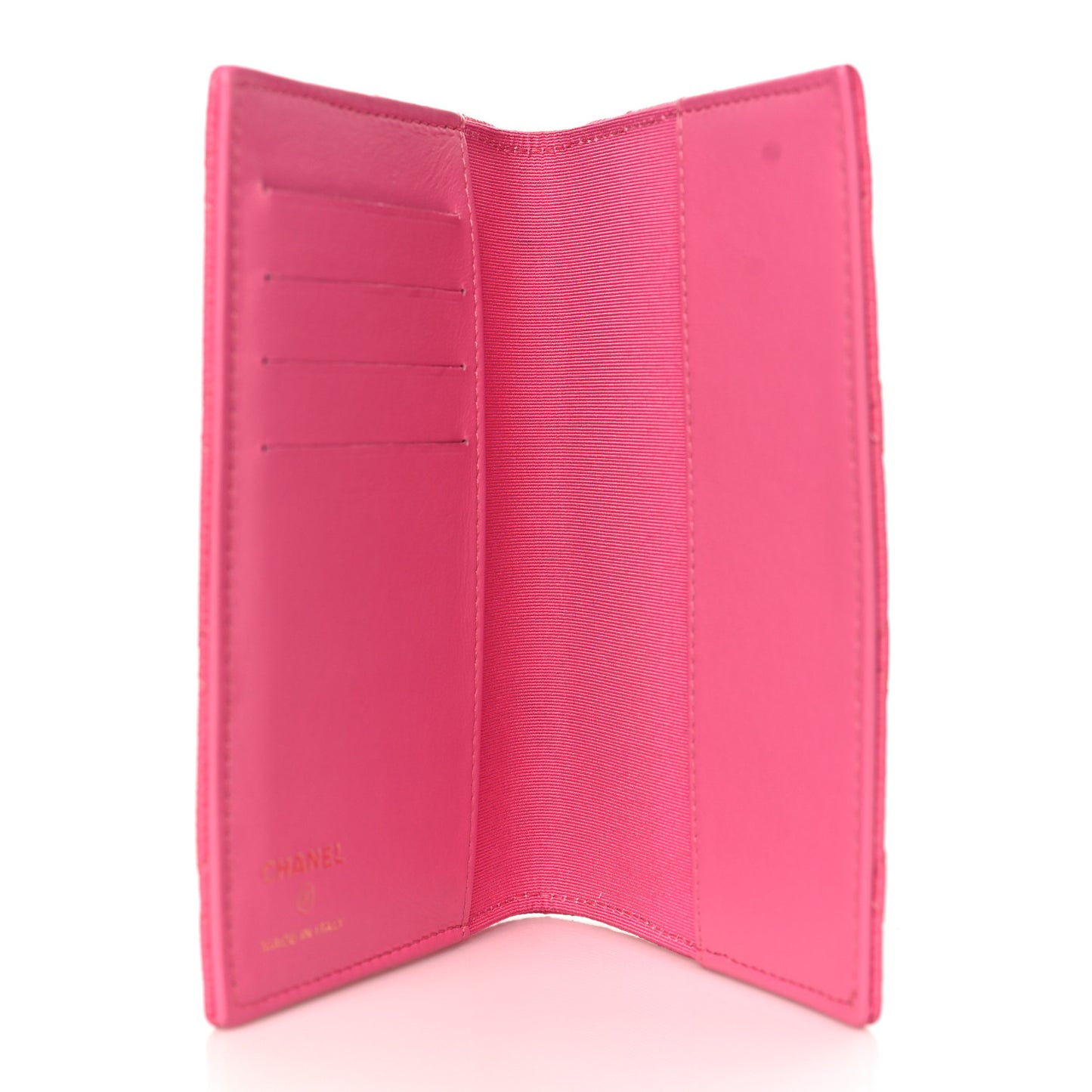 Caviar Quilted Passport Holder Pink