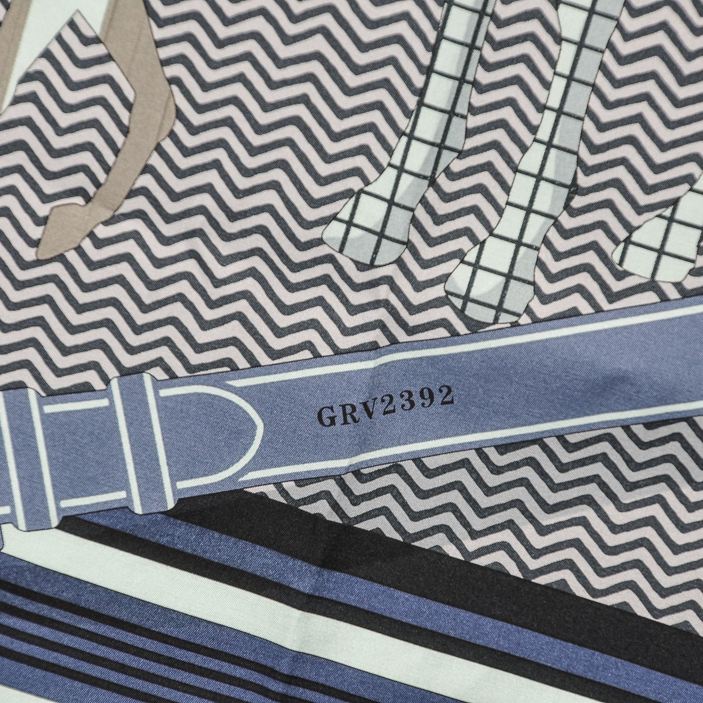 Silk Cotton Clan Equestre Scarf 100 Bleu Moyen Aqua Marine