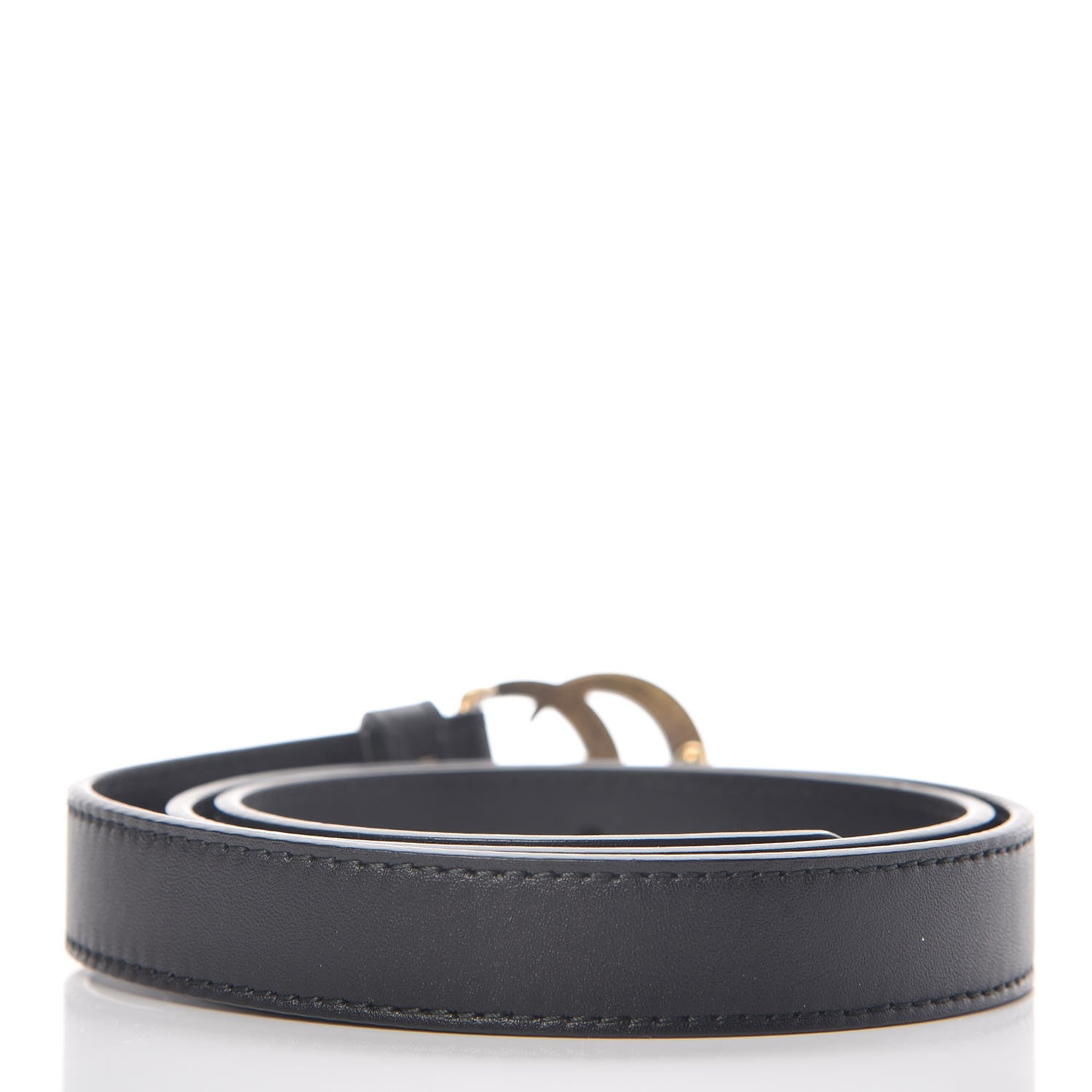 Gucci Calfskin Double G 20mm Belt 70 28 Black 3 of 8