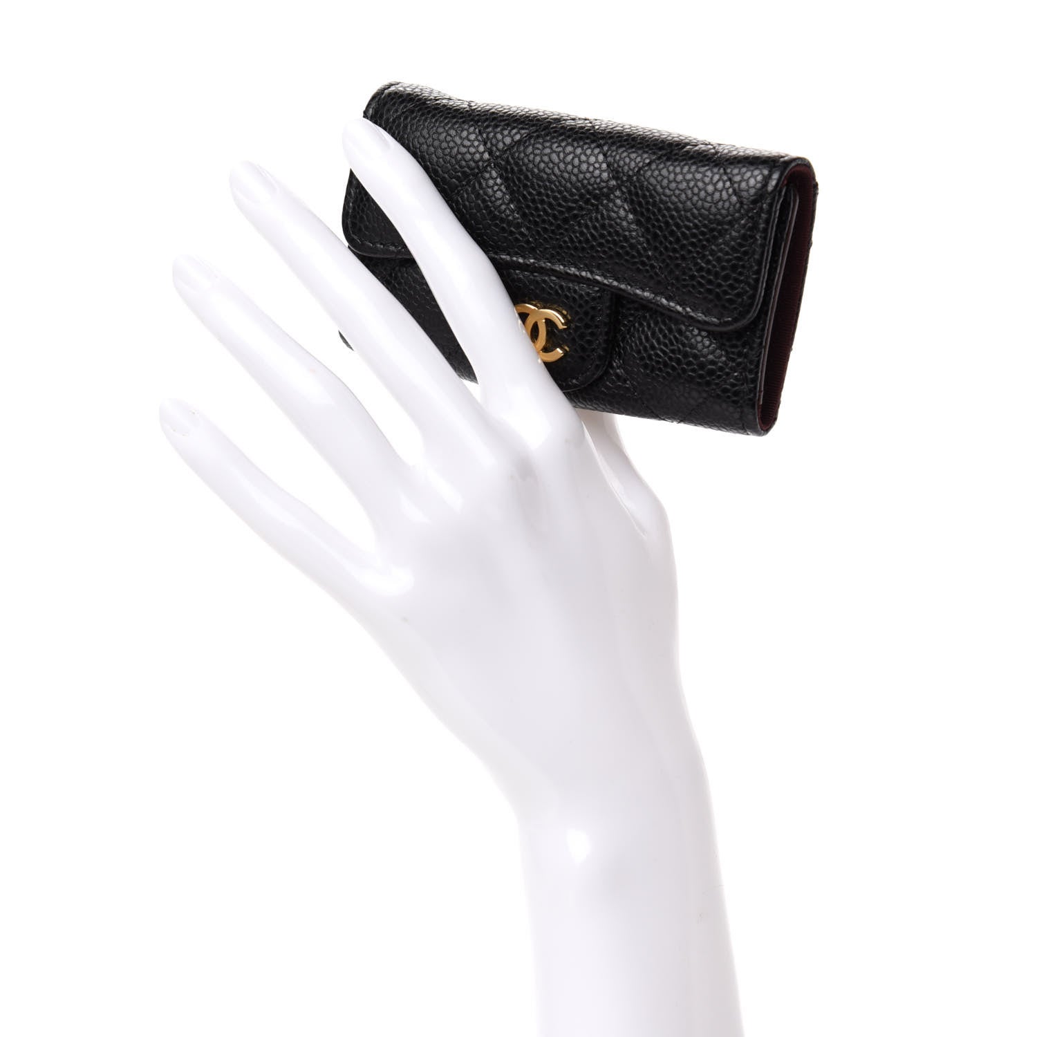 Chanel Caviar Quilted 6 Key Holder Black 2 of 9