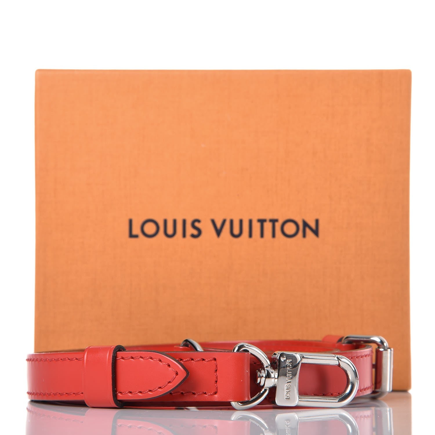 Louis Vuitton Calfskin 12mm Shoulder Strap Coquelicot 5 of 5