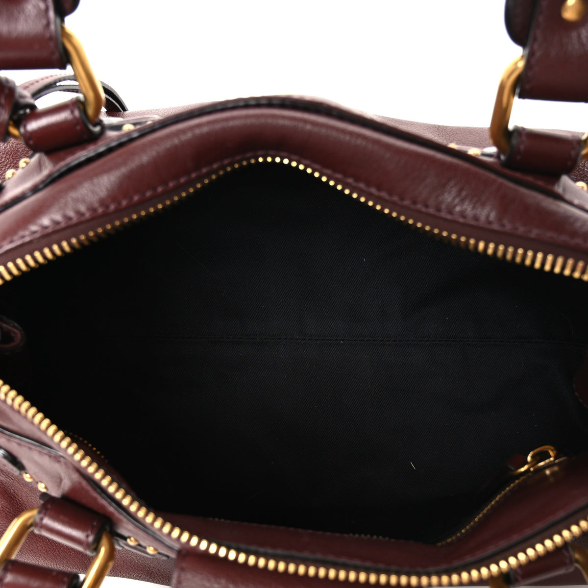 Chloe Grained Buffalo Medium Paddington Satchel Grenat 4 of 10