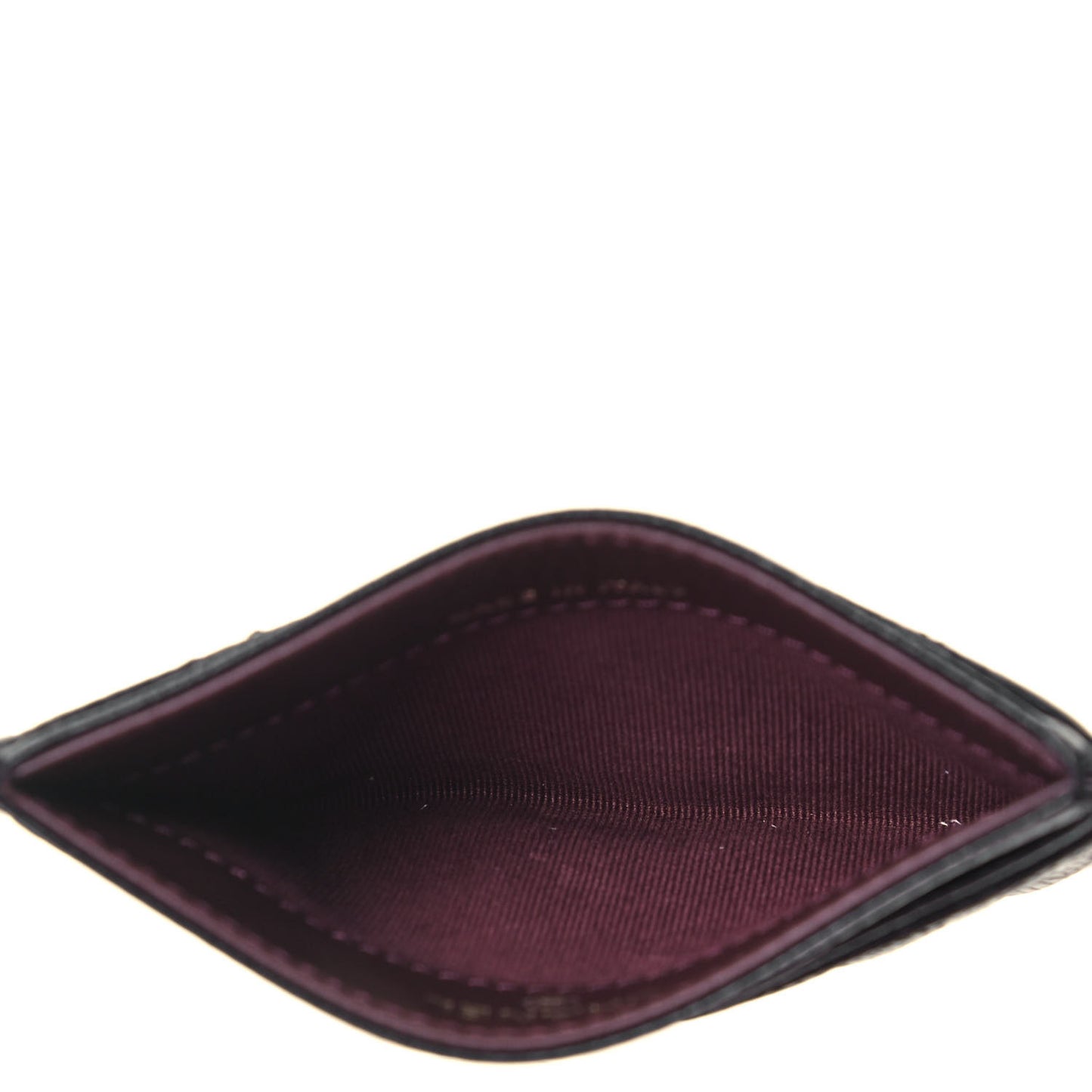 Caviar Quilted Card Holder Black