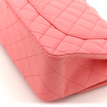 Chanel Lambskin Quilted Jumbo Double Flap Pink 14 of 15