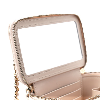 Chanel Caviar Quilted Top Handle Pocket Vanity Case Beige 12 of 13