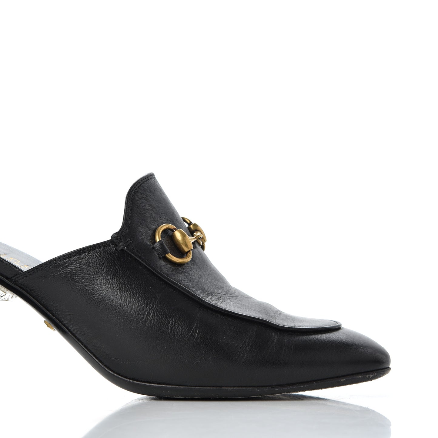 Malaga Kid Horsebit Princetown Mid Heel Mules 36.5 Black