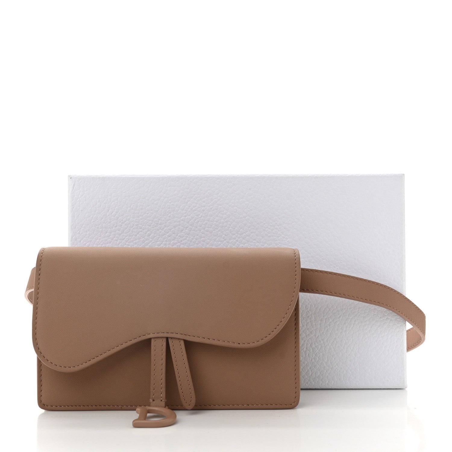 Christian Dior Ultra Matte Calfskin Saddle Belt Clutch Rose Des Vents 12 of 12