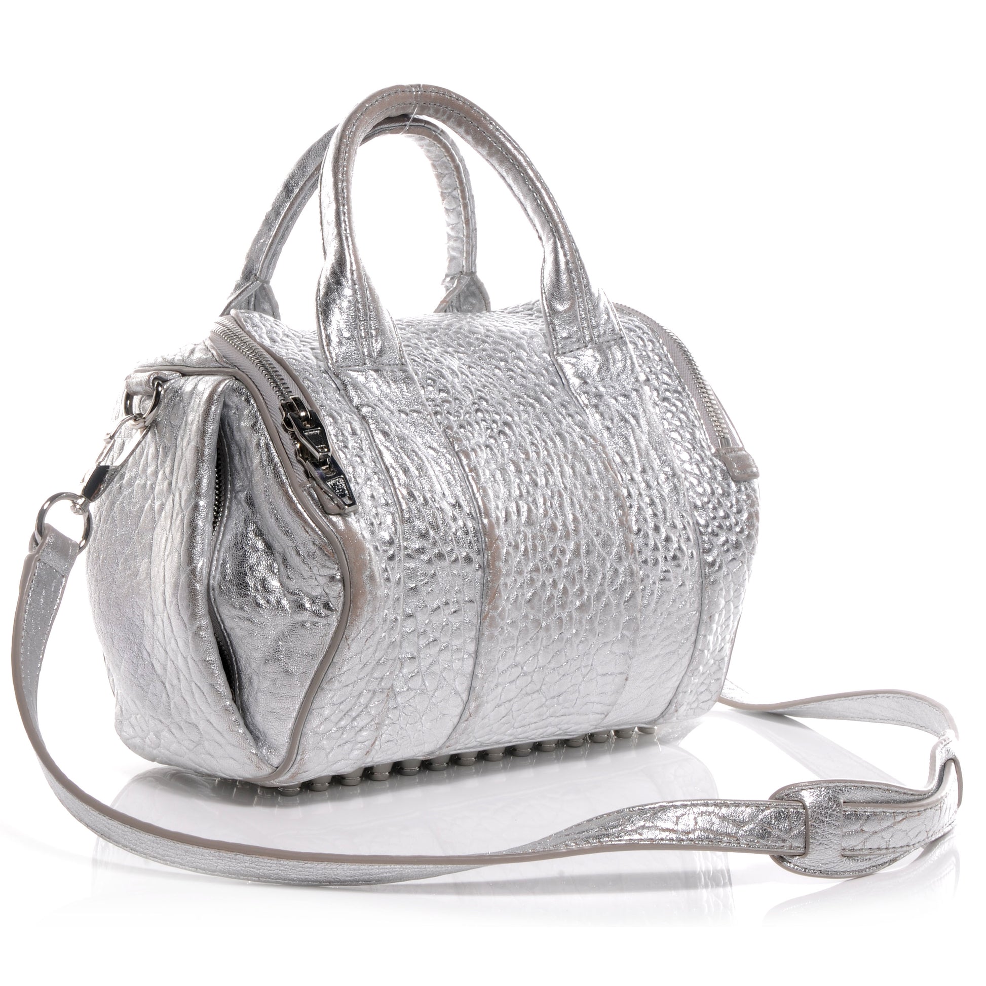Alexander Wang Pebbled Leather Rockie Rhodium Silver Hardware 3 of 6