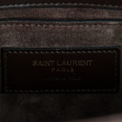 Saint Laurent Reptile Calfskin Embossed Patchwork Small Classic Monogram Universite Bag Brown 6 of 18