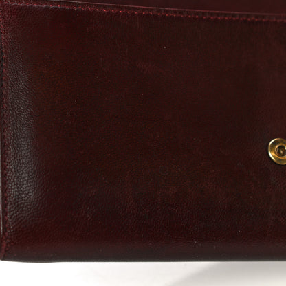 Celine Goatskin Large Flap Wallet Burgundy 14 of 15